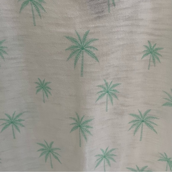 360 SWEATER Amanada Palmtree Racer Back Tank Top, White and Green. Size S - Picture 7 of 8